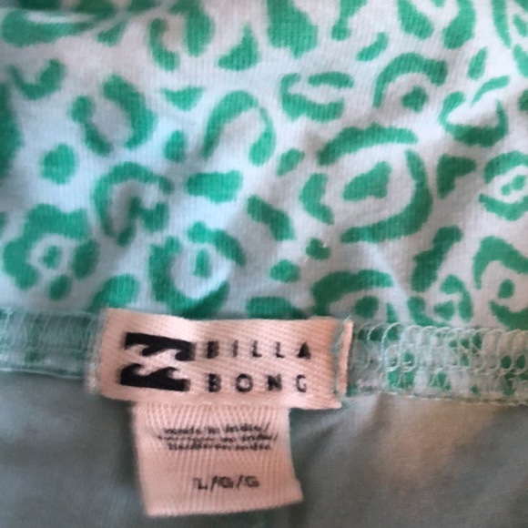 BillaBong - high waisted mint green cheetah print bike shorts - Picture 5 of 5